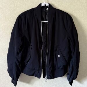 H&M Women's Classic Black Bomber Jacket